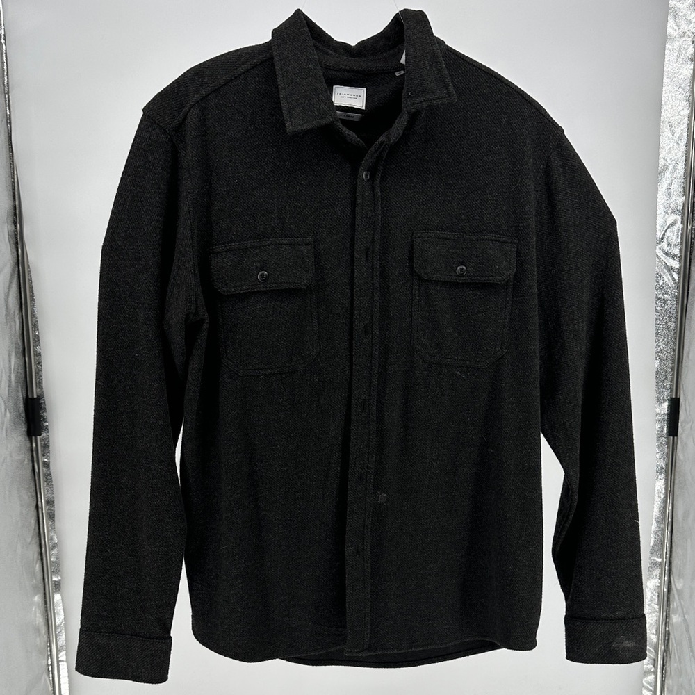 7 Diamonds Soft Stretch Gray Button Up